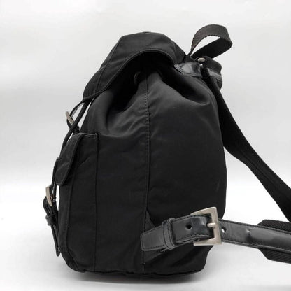 Prada Nylon Tessuto Backpack Saffiano Leather Shoulder Bag Purse Tote