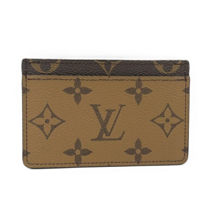 Louis Vuitton Porte Carte Surple Card Case Monogram Reverse Brown M69161