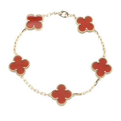 Van Cleef & Arpels Bracelet Vintage Alhambra Carnelian 18.5 cm 18k