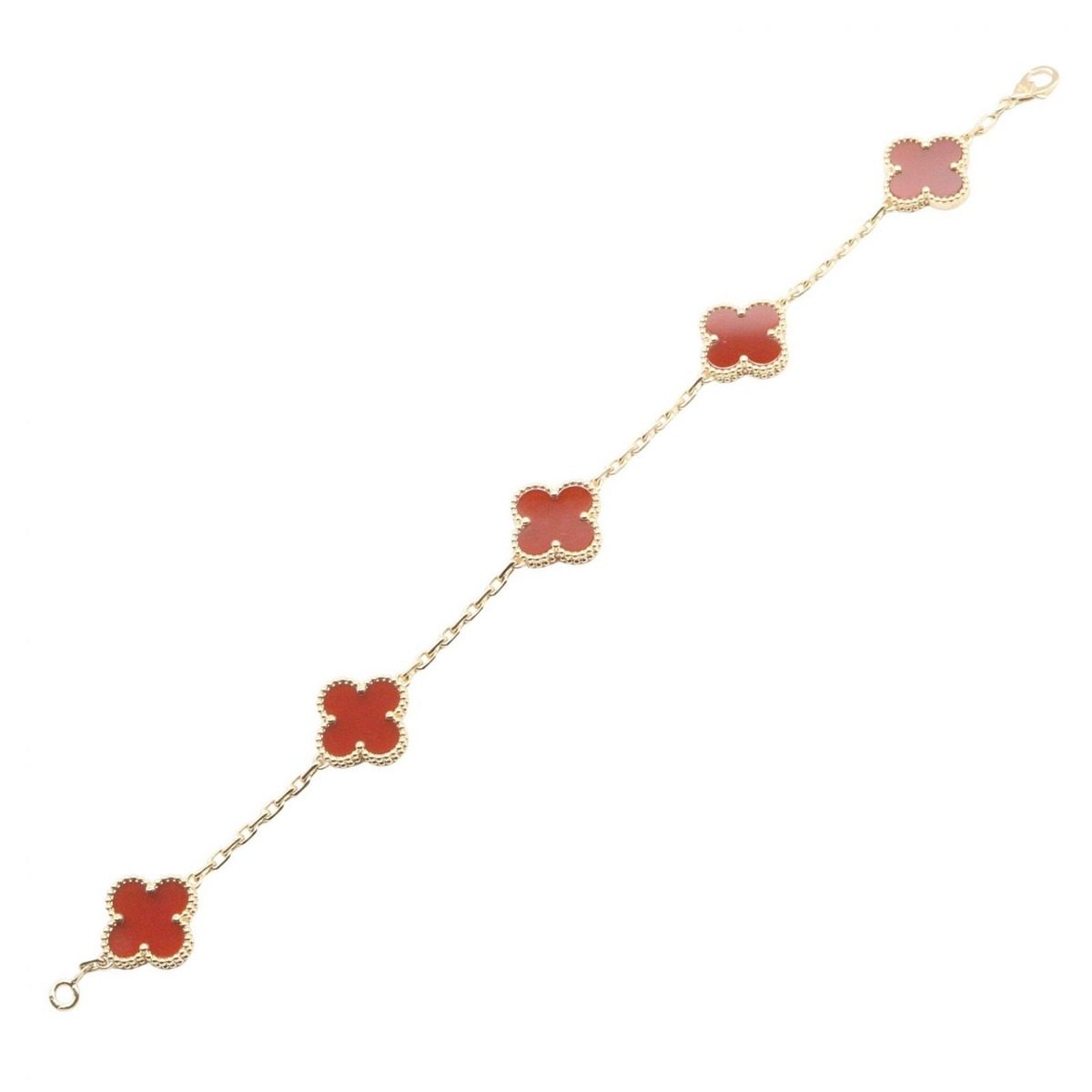 Van Cleef & Arpels Bracelet Vintage Alhambra Carnelian 18.5 cm 18k — view 3
