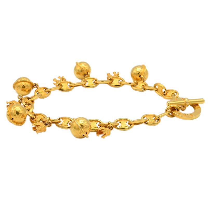 Celine Choker GP Star Ball Triumph Macadam Gold Color Approx 16.99g Necklace