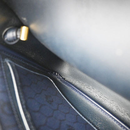 Christian DIOR Shoulder Bag Logo PVC Navy 61ka840