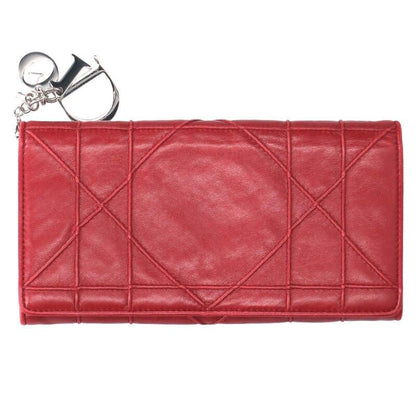 Christian Diorama Cannage Bifold Wallet Women