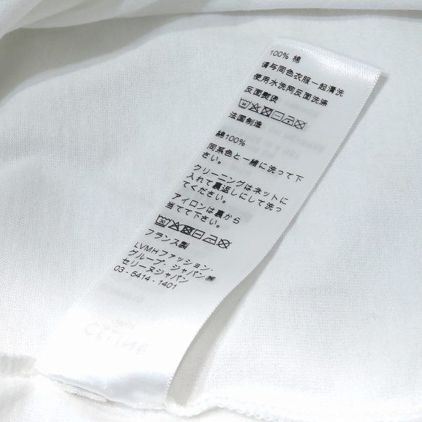 Celine White Size L Loose Fit Logo Print 2x764671q Apparel Cut And Sewn Men's