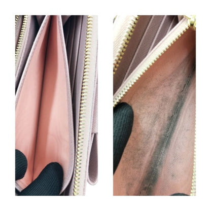 Prada Saffiano Ribbon Round Zipper Long Wallet 1ml506ztm Pink