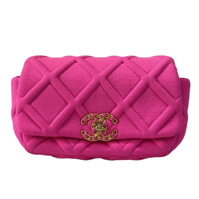 Chanel Waist Pouch Chanel 19 Pink Chain Belt / Flap Bag / 3 Color Hardware