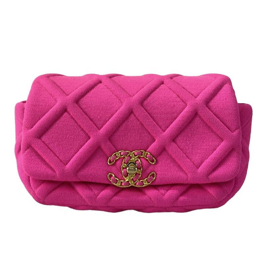 Chanel Waist Pouch Chanel 19 Pink Chain Belt / Flap Bag / 3 Color Hardware