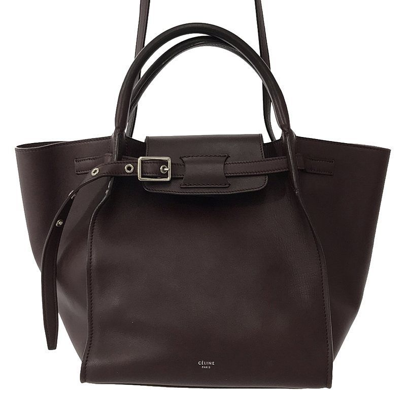 Celine - Big Bag Small 2-way Shoulder Bag Calfskin Burgundy Women