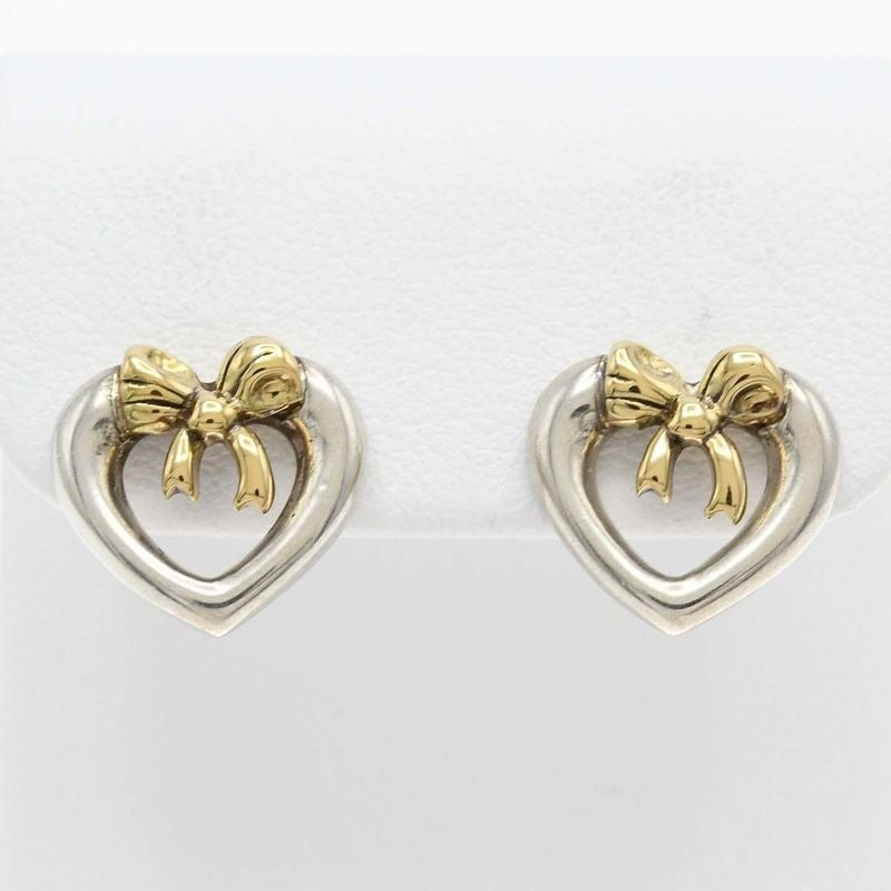 Tiffany & Co Heart With Bow Earrings 925 750 3.2 g Combinatio