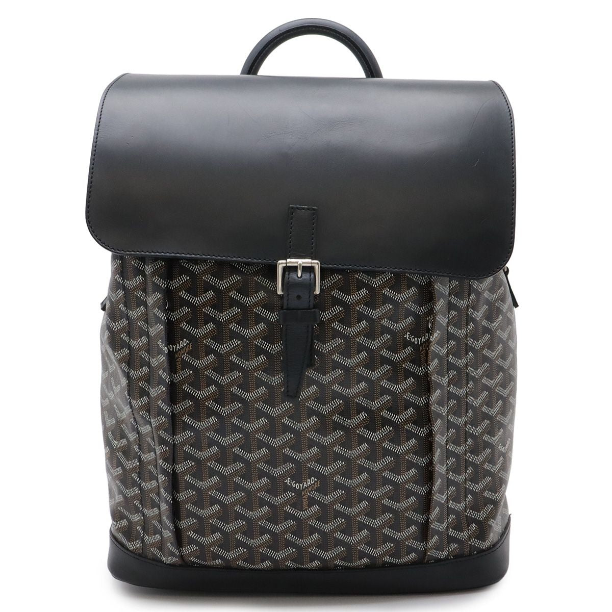 Goyard Alpine Backpack MM Sac Leather Black Brown White