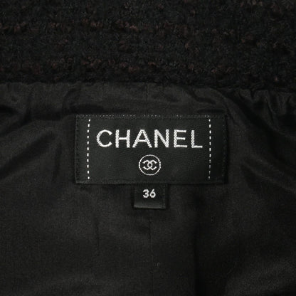 Chanel Skirt CC Logo Button Wool — view 3