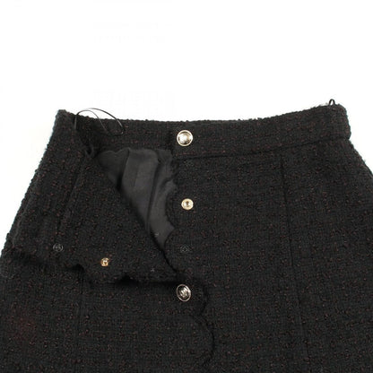 Chanel Skirt CC Logo Button Wool — view 6