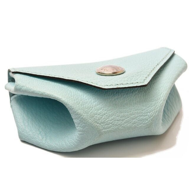 Hermes Coin Case Purse le Van Cattle Leather Light Blue — view 3