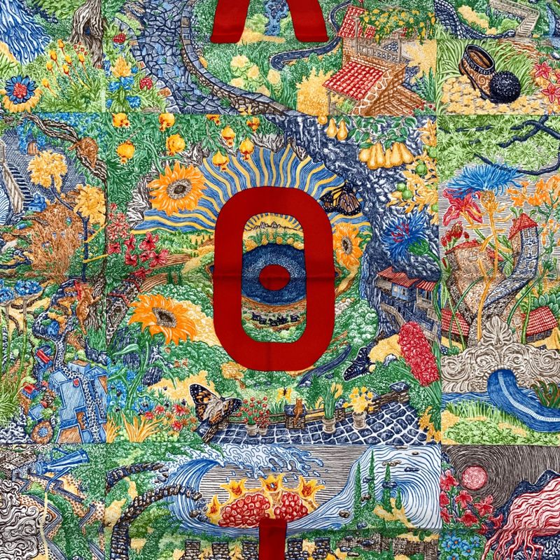 Grade Rare Hermes Carre 90 Carre Geant Elefseria 100% Silk Scarf With Box