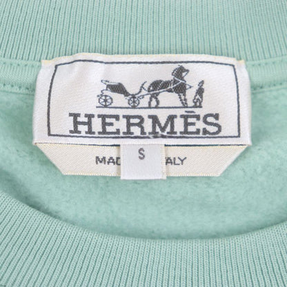 Hermes 23AW Sheepskin Leather Use Ettelier Crew Neck Pullover Lined Sweatshirt