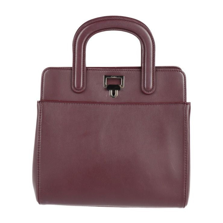 Cartier Handbag Calf Leather Bordeaux Jeanne Toussaint 2-Way Shoulder Bag Tote