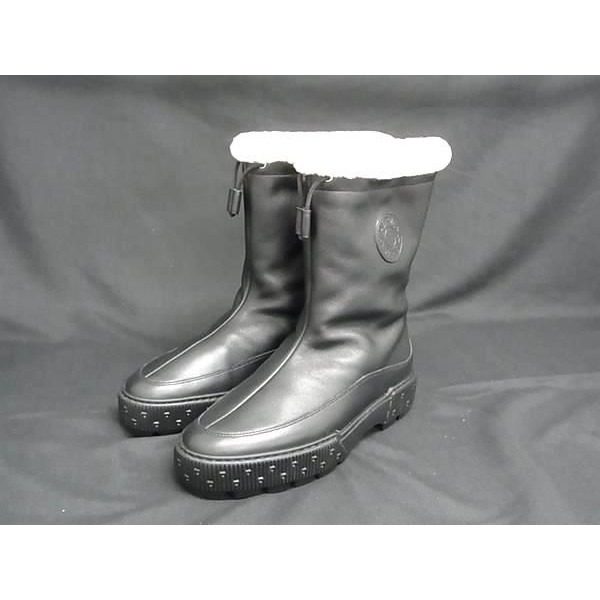 Hermes Johnny Leather Short Boots 35 Shoes Black