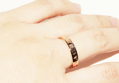 Bulgari Ring 18K Pink Gold Diamond 1P Bzero1 Ring Bulgari Double Logo Ring