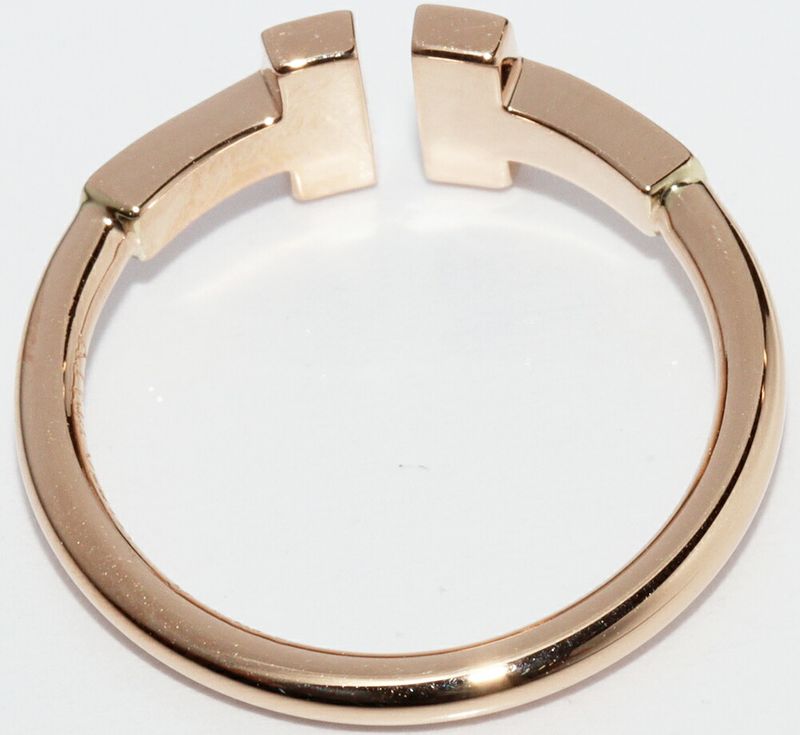 Tiffany & Co Ring 18K Pink Gold Diamond 013ct T Wire Ring