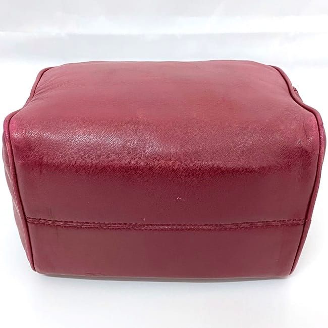 Loewe Handbag Bordeaux Anagram Excellent Condition Nappa Leather Preowned