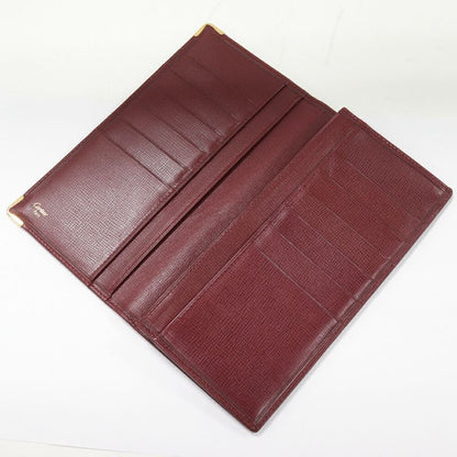 Cartier Long Zipper Wallet With Coin Purse Mastline Calf Bordeaux L3000168
