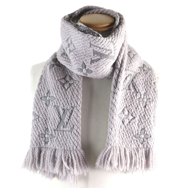 Louis Vuitton M74742 Echarpe Logomania Silk Blend Monogram Fringed
