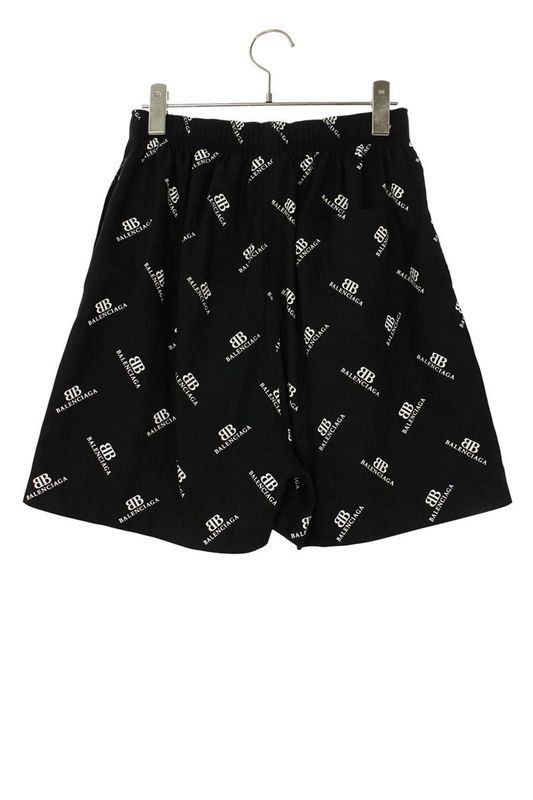 Balenciaga 746223 Tql14 Logo All Over Half Pants Men's 44