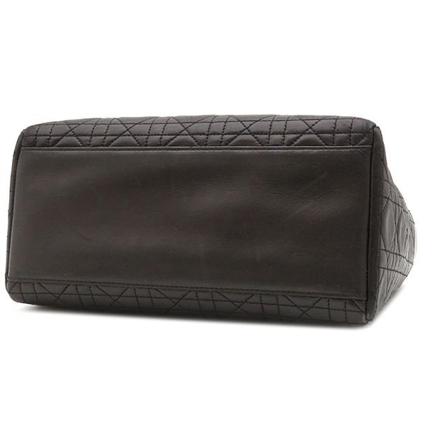 Christian Dior 2way Bag Lady Dior Medium Bag Lambskin Black Gold Hardware Black