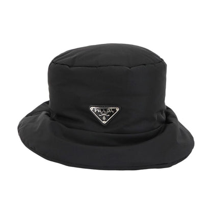 Prada Triangle Logo Padded Bucket Hat Polyamide Black M 2 Hc248