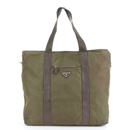Prada Tessuto Nylon Triangle Logo Tote Bag Shoulder Business Commuter Document