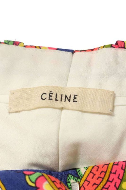 Celine 2 1G14 6040 Paisley Silk Long Pants Women 34