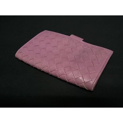 Bottega Veneta Key Case Intrecciato Pink Purple Leather — view 3