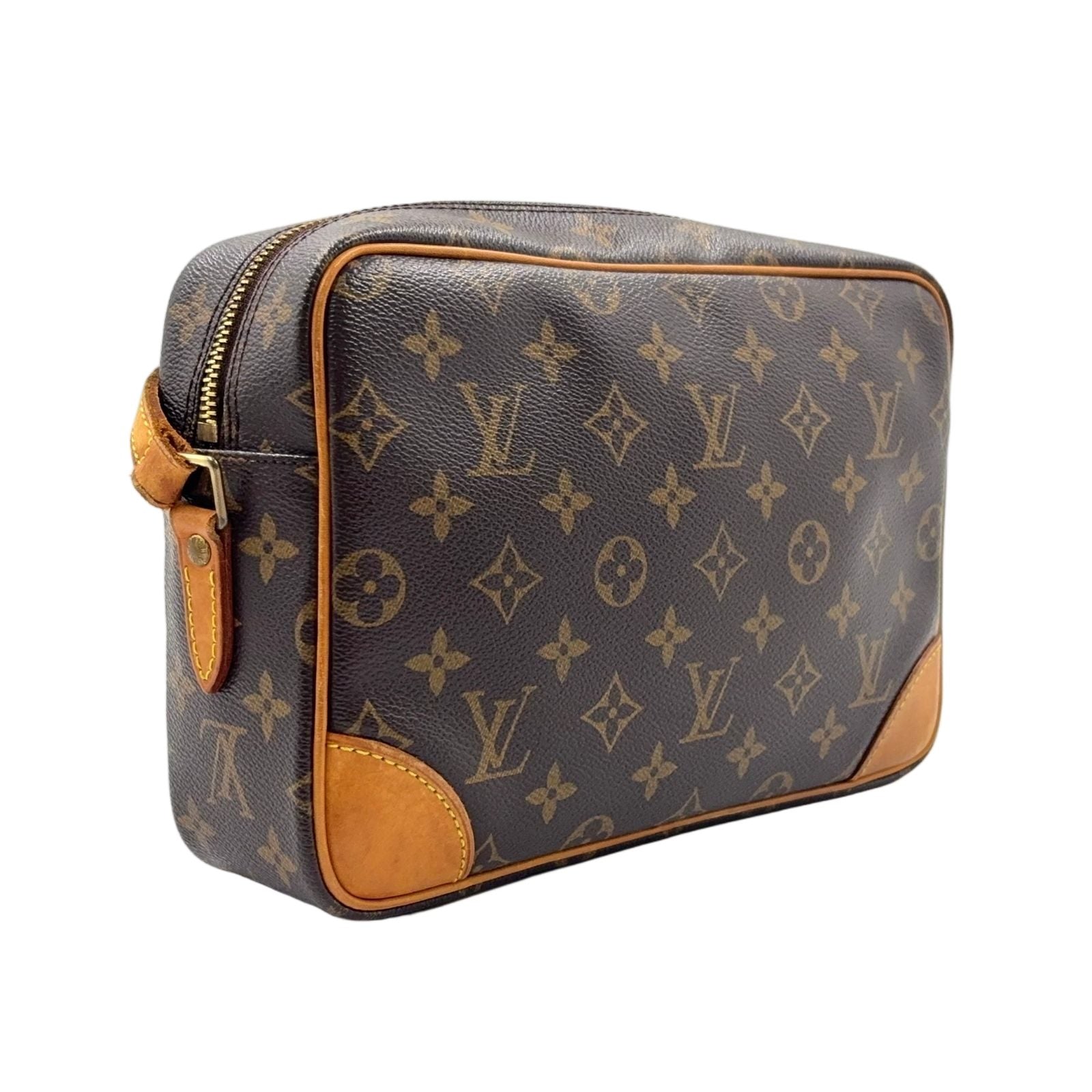 Louis Vuitton Trocadero 27 Monogram Leather Brown Light Shoulder Bag Gold — view 2