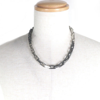 Louis Vuitton Necklace Monogram Silver Black — view 2
