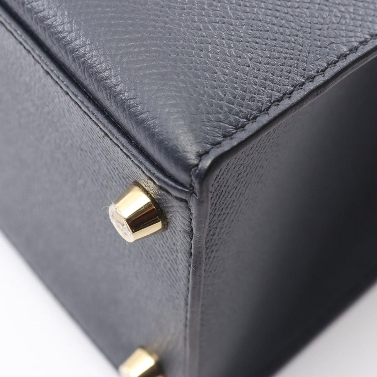 Hermes Handbag Kelly 28 Sellier 2-Way Blue Indigo Leather Calf — view 7