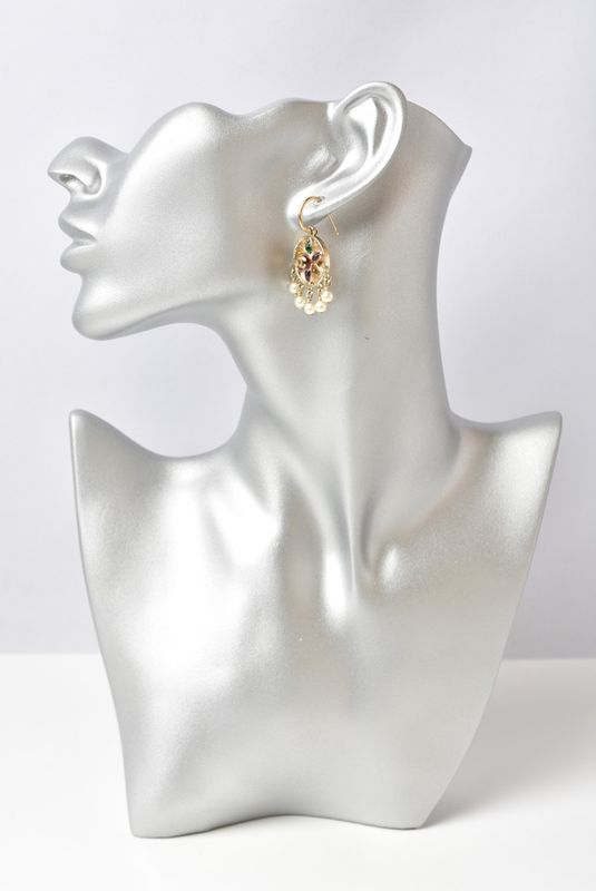 Chanel Earrings Chanel Earrings CC Mark Faux Pearl Gold Multicolor