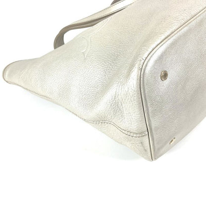 Bvlgari Bulgari Tote Bag Sbulgari Logo Sotirio Leather Silver