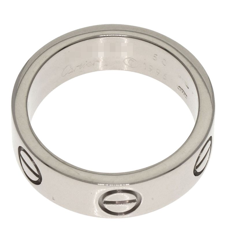 Cartier Love Ring #50 Ring - 18K White Gold Ladies