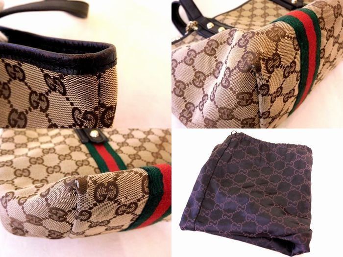 Gucci - 137396 GG Canvas Tote Handbag Women's GG Pattern Sherry Beige Brown