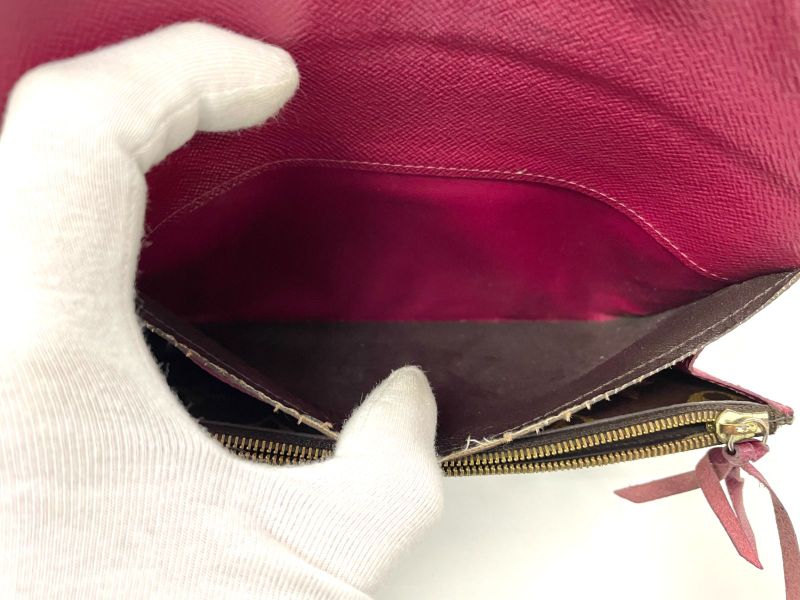 Louis Vuitton Monogram Portefeuille Emilie Zipper Long Wallet M41943 Brown ×