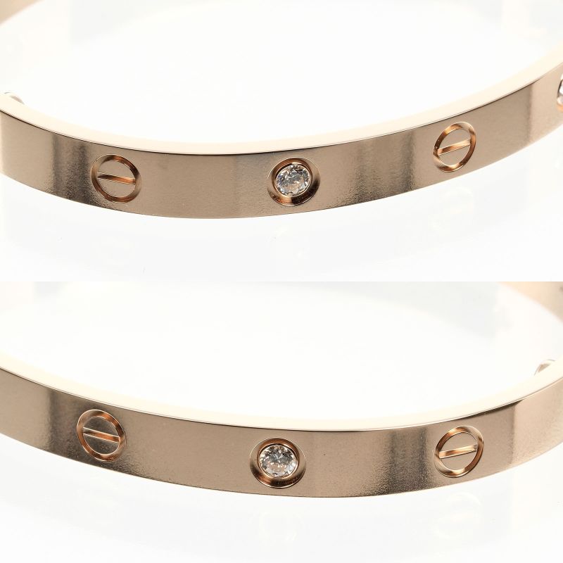 Cartier LOVE Classic Model #17 18K Pink Gold And 4P Diamonds Ladies 32.81g