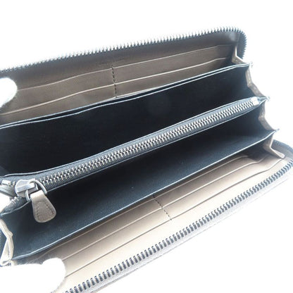 Bottega Veneta Intrecciato Leather Brown Round Zipper Long Wallet 1094 Bottega