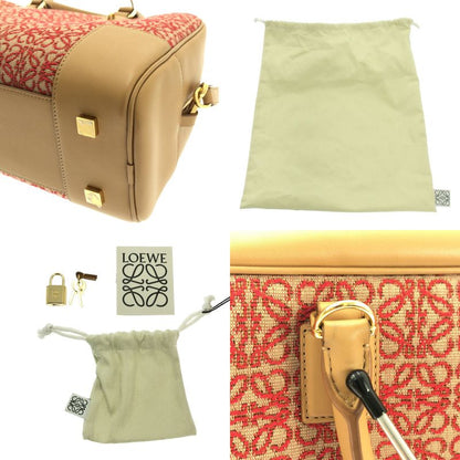 Loewe Amazona 28 Anagram Jacquard 2way Shoulder Bag - Beige Red - Women