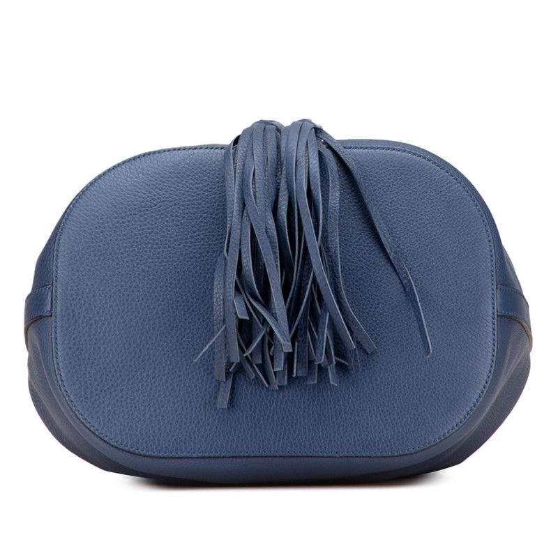 Gucci Bamboo Shoulder Bag Handbag 2WAY 387613 Blue Leather Ladies Gucci