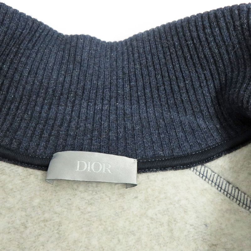 Dior Zip Up Blouson Jacket Long Sleeve 213j434a0796 Navy - XS Logo
