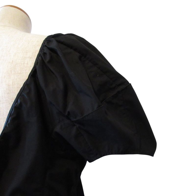 Celine Phoebe Period Short Puff Sleeves Back Zipper Blouse Cut and Sewn 36