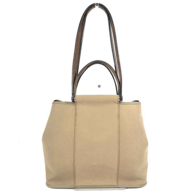 Hermes Shoulder Bag Kabak PM Kabak PM Leather / Canvas Etoupes Brown