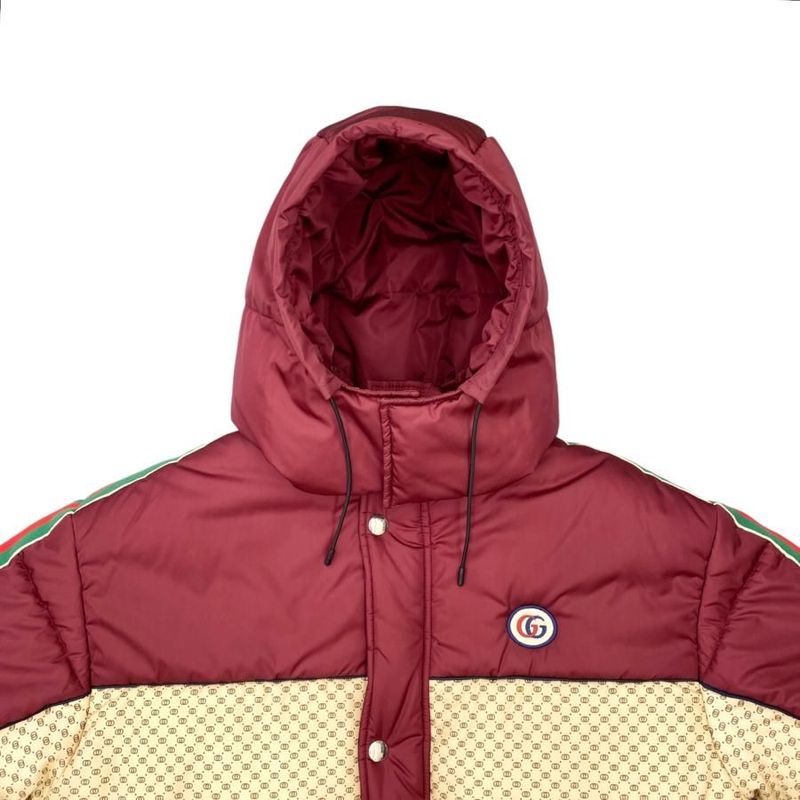 Gucci Down Jacket GG Parachute Nylon Padded Jacket 663279 42 Size Beige