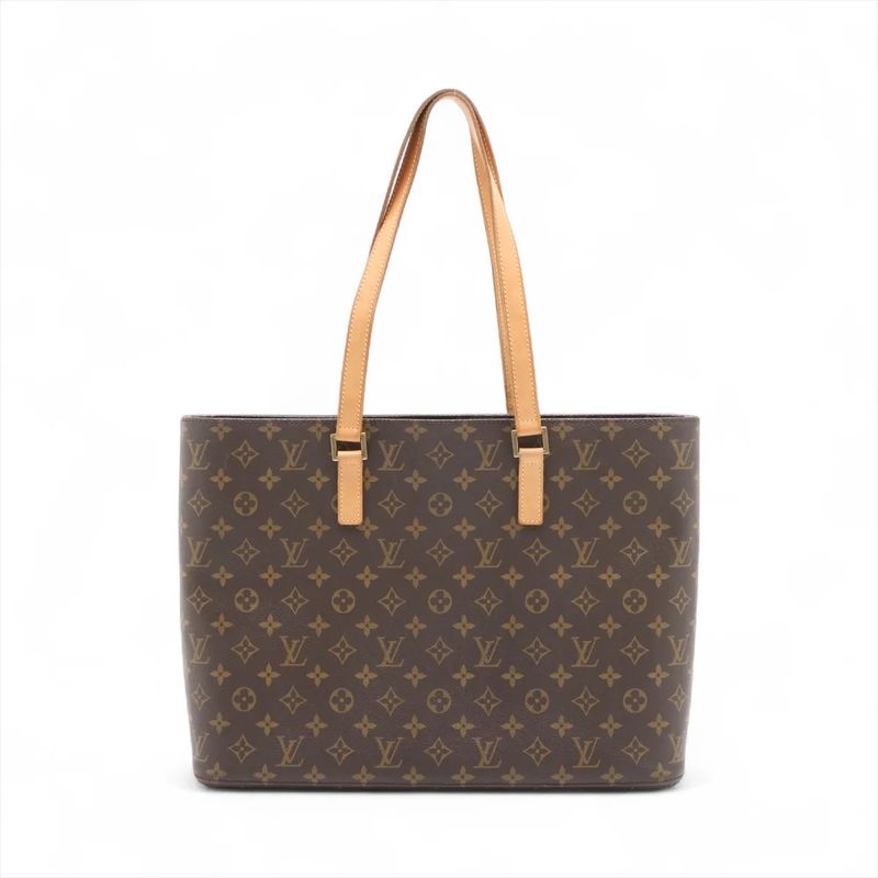 Louis Vuitton Monogram Luko M51155 Leather Tote Bag Shoulder Hand A4 Brown
