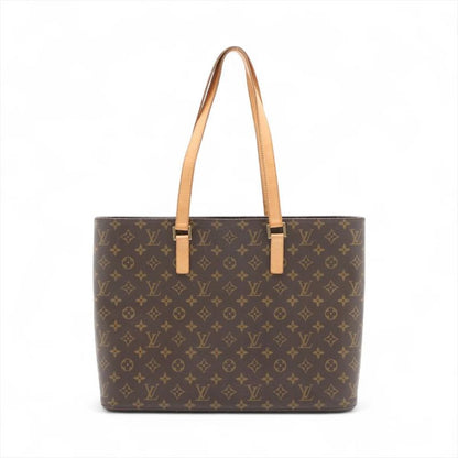Louis Vuitton Monogram Luko M51155 Leather Tote Bag Shoulder Hand A4 Brown